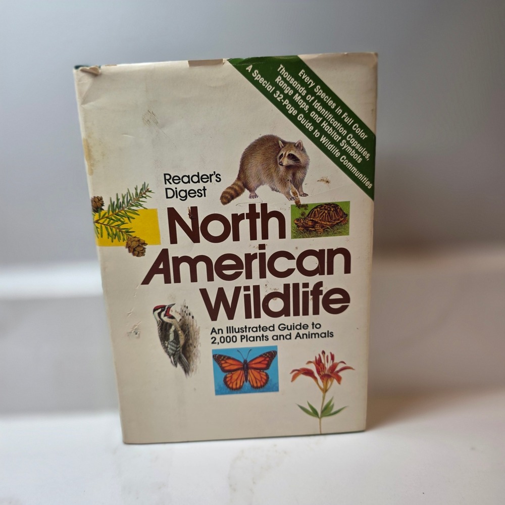 Reader's Digest North American Wildlife Book Green 1982 Illustrated Nature Guide